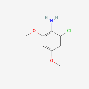 2-Chloro-4,6-dimethoxyaniline chemical structure (CAS 82485-84-5)