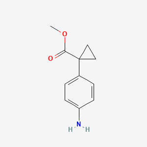Methyl 1-(4-aMinophenyl)cyclopropanecarboxylate chemical structure (CAS 824937-45-3)