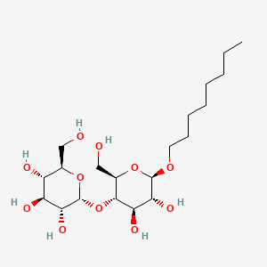 (2R,3R,4S,5S,6R)-2-(((2R,3S,4R,5R,6R)-4,5-Dihydroxy-2-(hydroxymethyl)-6-(octyloxy)tetrahydro-2H-pyran-3-yl)oxy)-6-(hydroxymethyl)tetrahydro-2H-pyran-3,4,5-triol chemical structure (CAS 82494-08-4)