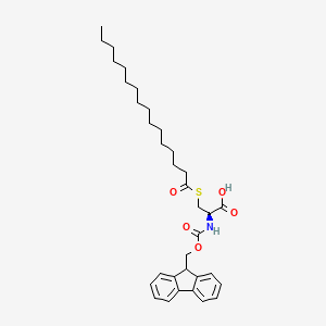 N-(((9H-Fluoren-9-yl)methoxy)carbonyl)-S-palmitoyl-L-cysteine chemical structure (CAS 824955-27-3)