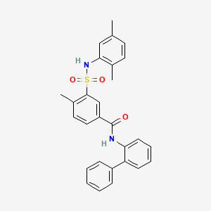 N-([1,1'-Biphenyl]-2-yl)-3-(N-(2,5-dimethylphenyl)sulfamoyl)-4-methylbenzamide chemical structure (CAS 824981-55-7)