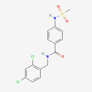 N-(2,4-Dichlorobenzyl)-4-(methylsulfonamido)benzamide chemical structure (CAS 825658-06-8)