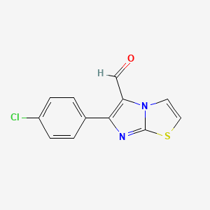 6-(4-Chlorophenyl)imidazo[2,1-b]thiazole-5-carbaldehyde chemical structure (CAS 82588-41-8)