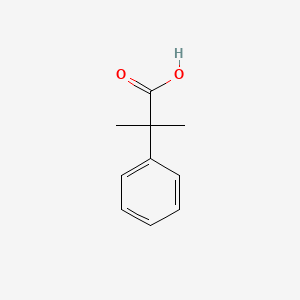 2-Methyl-2-phenylpropanoic acid chemical structure (CAS 826-55-1)