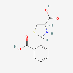 2-(2-Carboxyphenyl)thiazolidine-4-carboxylic acid chemical structure (CAS 82625-89-6)