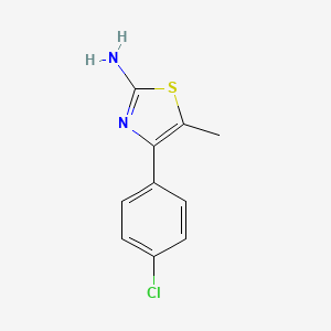 4-(4-Chlorophenyl)-5-methylthiazol-2-amine chemical structure (CAS 82632-77-7)