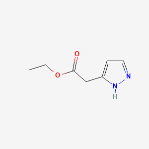 Ethyl 2-(3-Pyrazolyl)acetate chemical structure (CAS 82668-50-6)