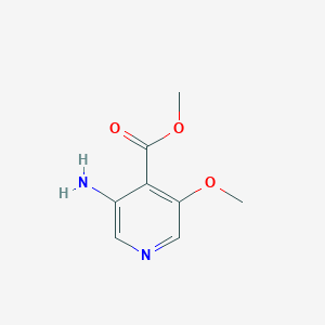 Methyl 3-amino-5-methoxyisonicotinate chemical structure (CAS 82673-74-3)