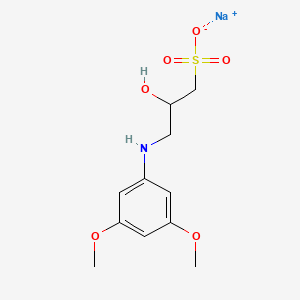 Sodium 3-((3,5-dimethoxyphenyl)amino)-2-hydroxypropane-1-sulfonate chemical structure (CAS 82692-88-4)