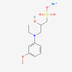 Sodium 3-(ethyl(3-methoxyphenyl)amino)-2-hydroxypropane-1-sulfonate chemical structure (CAS 82692-96-4)