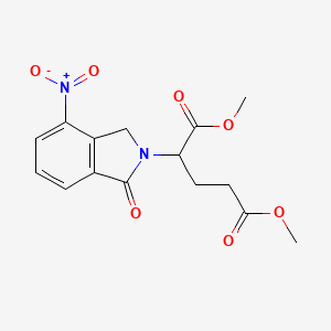 Dimethyl 2-(4-nitro-1-oxoisoindolin-2-yl)pentanedioate chemical structure (CAS 827026-43-7)