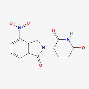 3-(4-Nitro-1-oxoisoindolin-2-yl)piperidine-2,6-dione chemical structure (CAS 827026-45-9)