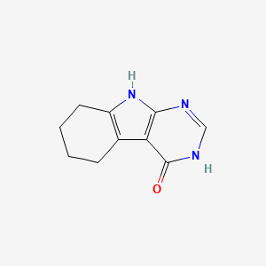 6,7,8,9-Tetrahydro-5H-pyrimido[4,5-b]indol-4-ol chemical structure (CAS 82703-36-4)