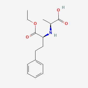 (S)-2-(((S)-1-Ethoxy-1-oxo-4-phenylbutan-2-yl)amino)propanoic acid chemical structure (CAS 82717-96-2)