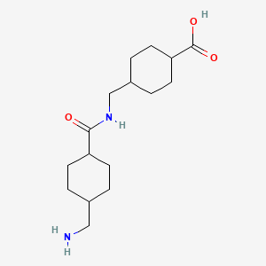 trans,trans-4-((4-(Aminomethyl)cyclohexane-1-carboxamido)methyl)cyclohexane-1-carboxylic acid chemical structure (CAS 82755-59-7)