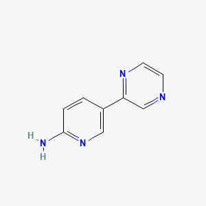 5-(Pyrazin-2-yl)pyridin-2-amine chemical structure (CAS 827588-90-9)
