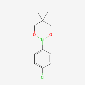 2-(4-Chlorophenyl)-5,5-dimethyl-1,3,2-dioxaborinane chemical structure (CAS 827605-29-8)