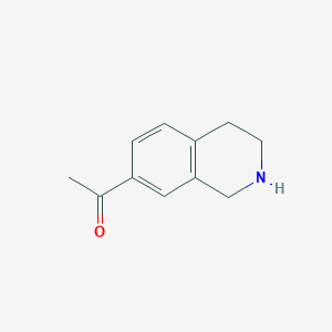 1-(1,2,3,4-Tetrahydroisoquinolin-7-yl)ethanone chemical structure (CAS 82771-59-3)