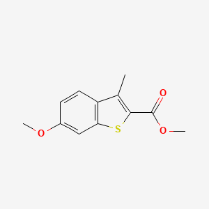 6-Methoxy-3-methyl-benzo[b]thiophene-2-carboxylic acid methyl ester chemical structure (CAS 82788-18-9)