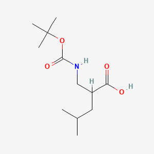 (R,S)-2-Isobutyl-3-(boc-amino)propanoic acid chemical structure (CAS 828254-17-7)