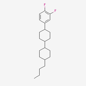 trans,trans-4-Butyl-4'-(3,4-difluorophenyl)-1,1'-bi(cyclohexane) chemical structure (CAS 82832-58-4)