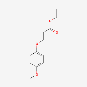 Ethyl 3-(4-methoxyphenoxy)propanoate chemical structure (CAS 82872-99-9)