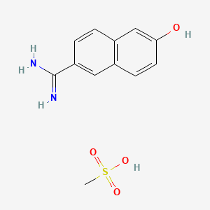 6-Hydroxy-2-naphthimidamide methanesulfonate salt chemical structure (CAS 82957-06-0)