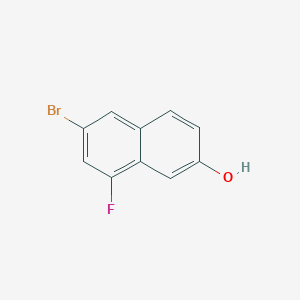 6-Bromo-8-fluoronaphthalen-2-ol chemical structure (CAS 82995-06-0)