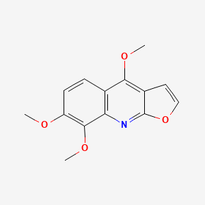 4,7,8-Trimethoxyfuro[2,3-b]quinoline chemical structure (CAS 83-95-4)