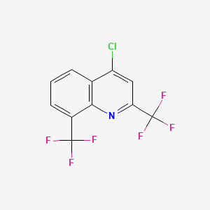 4-Chloro-2,8-bis-trifluoromethylquinoline chemical structure (CAS 83012-13-9)