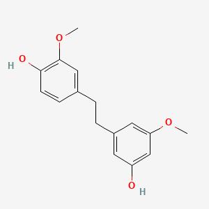 4-(3-Hydroxy-5-methoxyphenethyl)-2-methoxyphenol chemical structure (CAS 83088-28-2)