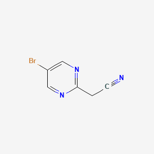 2-(5-Bromopyrimidin-2-yl)acetonitrile chemical structure (CAS 831203-15-7)