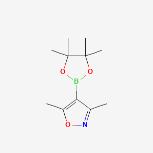 3,5-Dimethyl-4-(4,4,5,5-tetramethyl-1,3,2-dioxaborolan-2-yl)isoxazole chemical structure (CAS 832114-00-8)