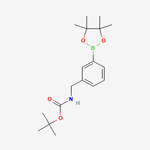 tert-Butyl 3-(4,4,5,5-tetramethyl-1,3,2-dioxaborolan-2-yl)benzylcarbamate chemical structure (CAS 832114-05-3)