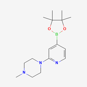 1-Methyl-4-(4-(4,4,5,5-tetramethyl-1,3,2-dioxaborolan-2-yl)pyridin-2-yl)piperazine chemical structure (CAS 832114-09-7)
