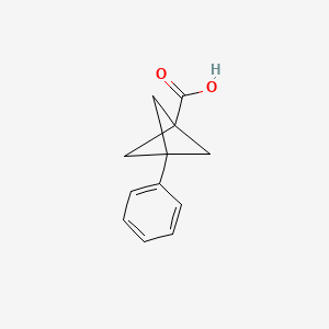3-Phenylbicyclo[1.1.1]pentane-1-carboxylic acid chemical structure (CAS 83249-04-1)