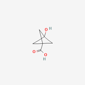 3-Hydroxybicyclo[1.1.1]pentane-1-carboxylic acid chemical structure (CAS 83249-08-5)