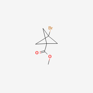 Methyl 3-bromobicyclo[1.1.1]pentane-1-carboxylate chemical structure (CAS 83249-14-3)