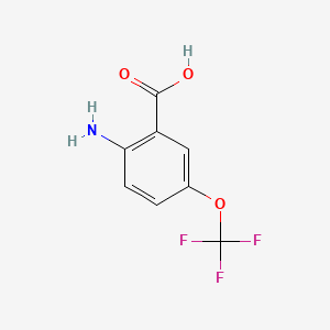 2-Amino-5-(trifluoromethoxy)benzoic acid chemical structure (CAS 83265-56-9)