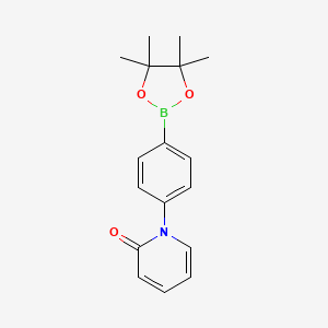 1-(4-(4,4,5,5-Tetramethyl-1,3,2-dioxaborolan-2-yl)phenyl)pyridin-2(1H)-one chemical structure (CAS 832735-55-4)