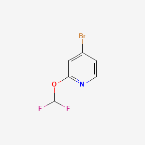4-Bromo-2-(difluoromethoxy)pyridine chemical structure (CAS 832735-56-5)