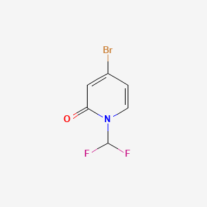 4-Bromo-1-(difluoromethyl)pyridin-2(1H)-one chemical structure (CAS 832735-57-6)
