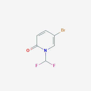 5-Bromo-1-(difluoromethyl)pyridin-2(1H)-one chemical structure (CAS 832735-61-2)