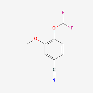 4-(Difluoromethoxy)-3-methoxybenzonitrile chemical structure (CAS 832737-32-3)