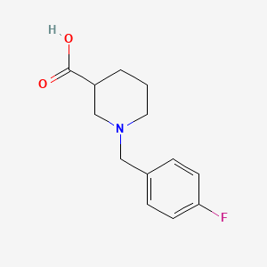 1-(4-Fluorobenzyl)piperidine-3-carboxylic acid chemical structure (CAS 832737-45-8)