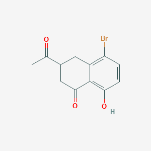 3-ACetyl-5-bromo-8-hydroxy-3,4-dihydro-2H-1-naphthalenone chemical structure (CAS 83344-22-3)