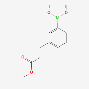 (3-(3-Methoxy-3-oxopropyl)phenyl)boronic acid chemical structure (CAS 833472-82-5)