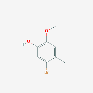 5-Bromo-2-methoxy-4-methylphenol chemical structure (CAS 83387-13-7)