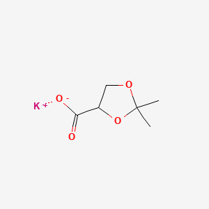 Potassium 2,2-dimethyl-1,3-dioxolane-4-carboxylate chemical structure (CAS 83400-91-3)