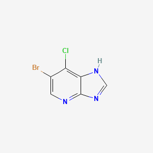6-Bromo-7-chloro-3H-imidazo[4,5-b]pyridine chemical structure (CAS 83472-62-2)